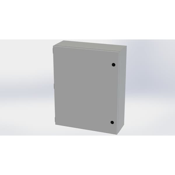 1/4 Turn Latch Electrical Enclosures, 20 in H, 6 in D, 16 in W, NEMA 3R, 4, 12, 13, Carbon Steel